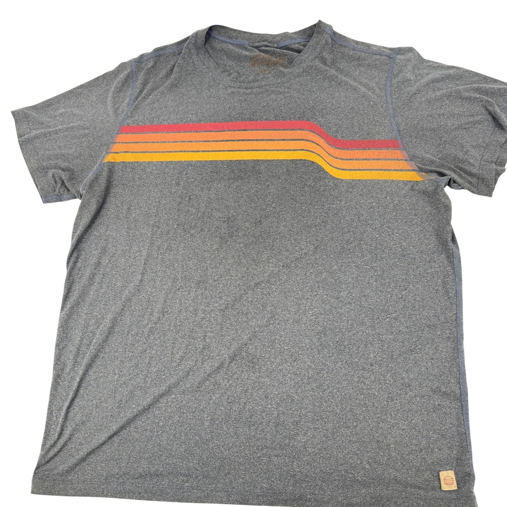Marine layer T Shirt XL Mens Weekend Offender Grey Retro Stripe Short Sleeve